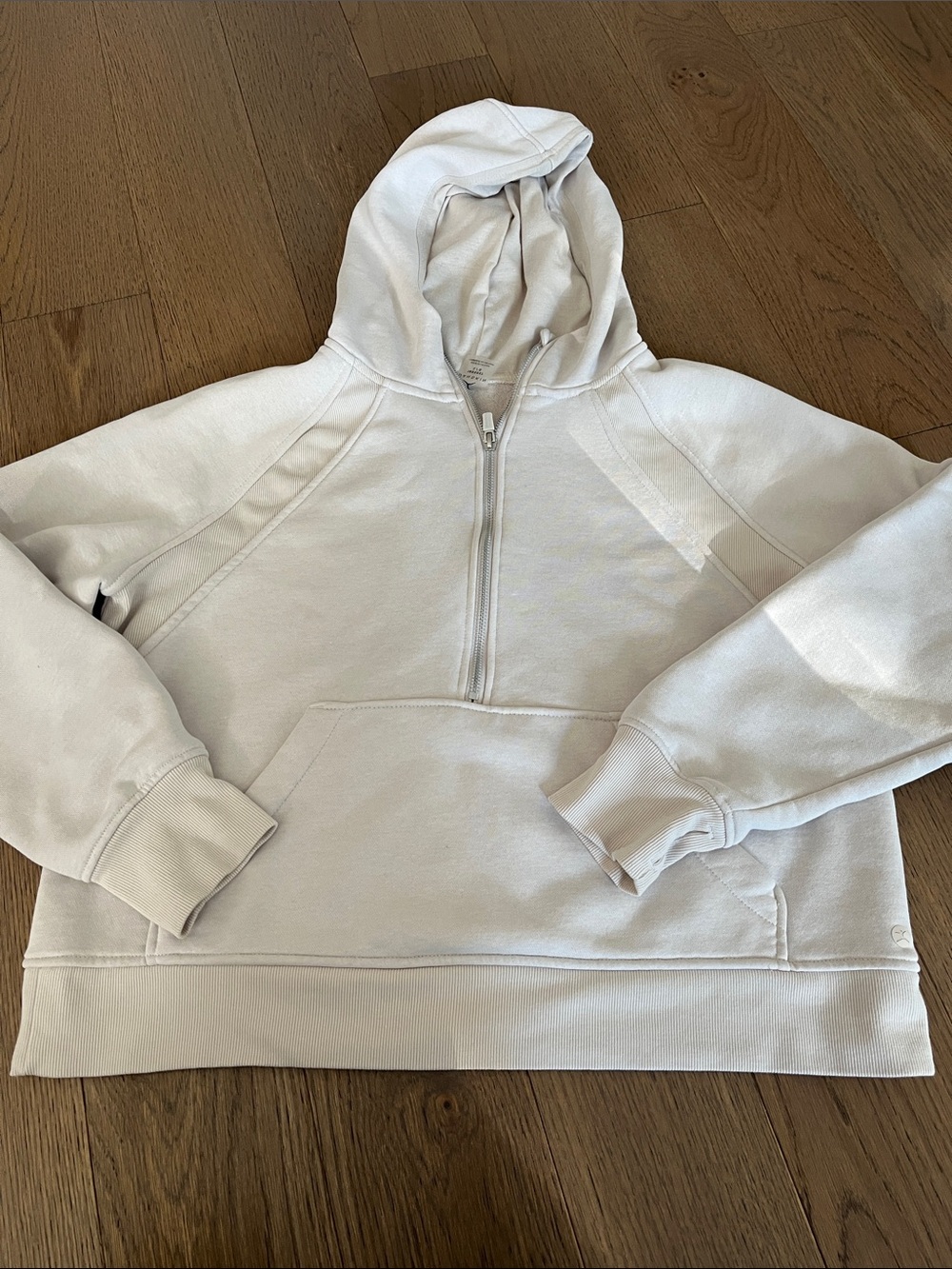 Women’s Half-Zip Hooded Sweatshirt - tan
